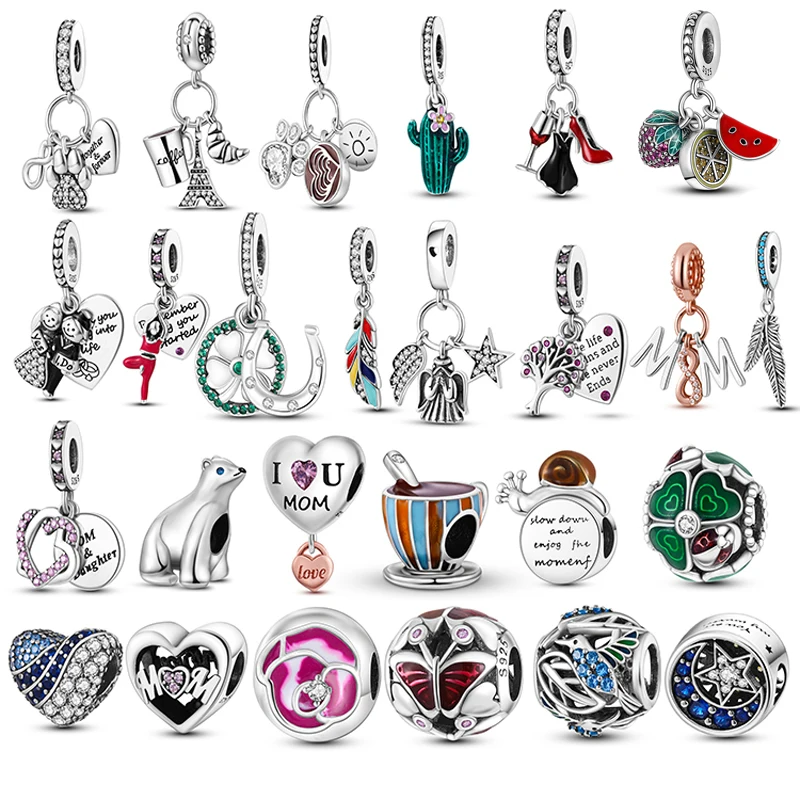 

Новые бусины в виде Ангельского торта с пожеланиями на день рождения для pandora 925, оригинальный браслет, очаровательные женские ювелирные изд...