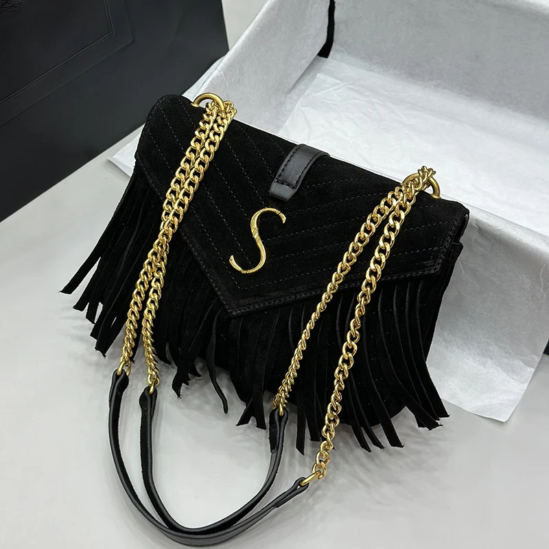 

College Designer Women Shoulder Bags Classic GRACE Diagonal Stripes Quilted Suede Leather Bag Chains Flap Handbags
