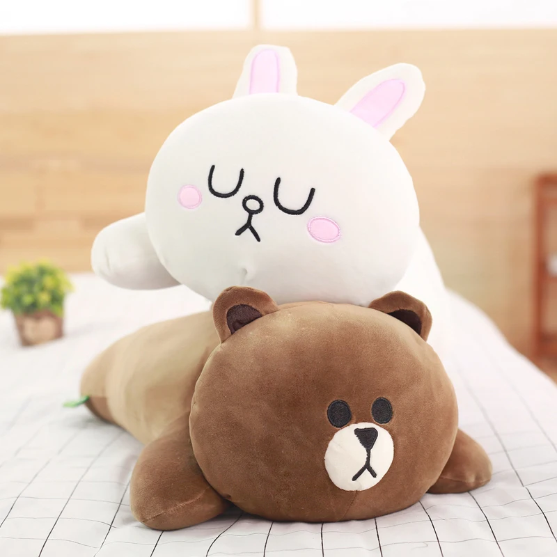 

Kawaii - Korean Pop Plush Toy Pillow Cartoon Image Couple Brown Bear Connie Rabbit Doll Girlfriend Birthday Surprise Gift