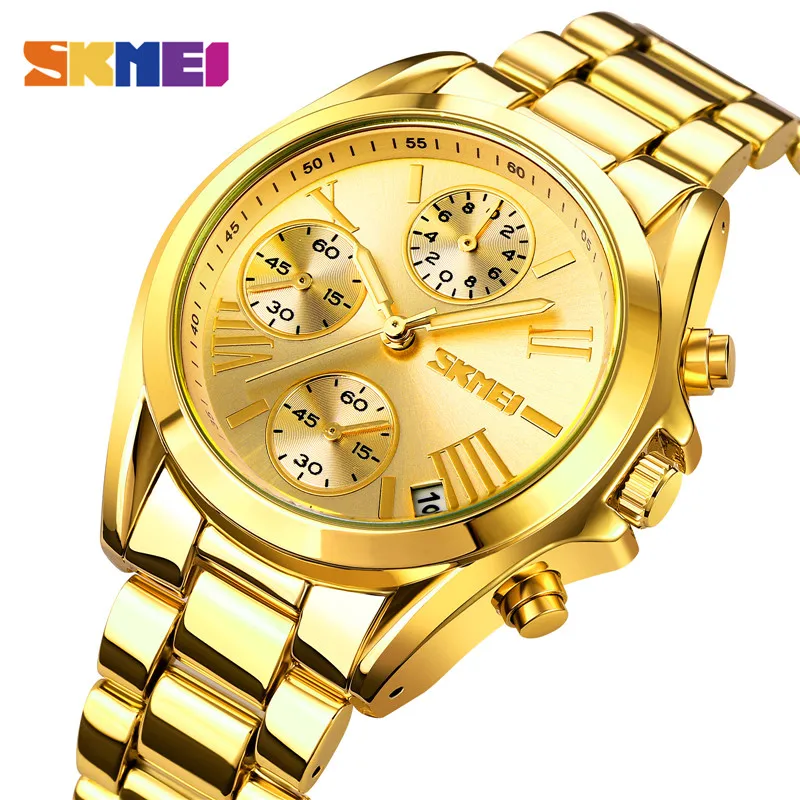 

SKMEI Fashion Japan Movement Stopwatch Women Watch Luxury Quartz Ladies Wristwatches Female Clock Waterproof Date reloj mujer