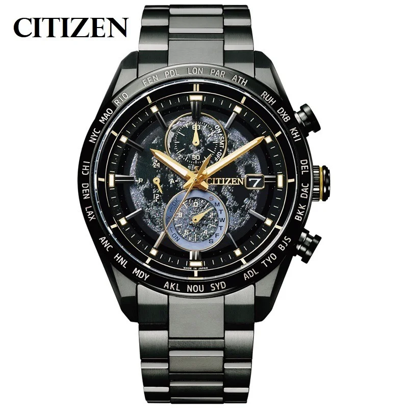 Часы Citizen Back of The Moon Мужские кварцевые роскошные светящиеся в деловом стиле из