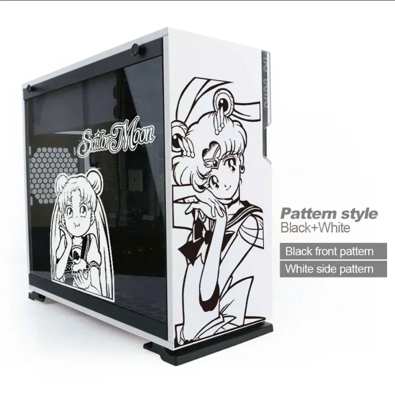 Наклейки для компьютера шасси Мультяшные Декоративные наклейки ATX Mid Tower чехол ПК