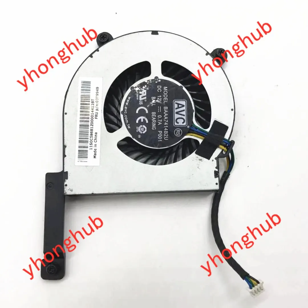 4-проводной охлаждающий вентилятор AVC BAZA0506R5H Y001 Y002 DC 5V 0.5A