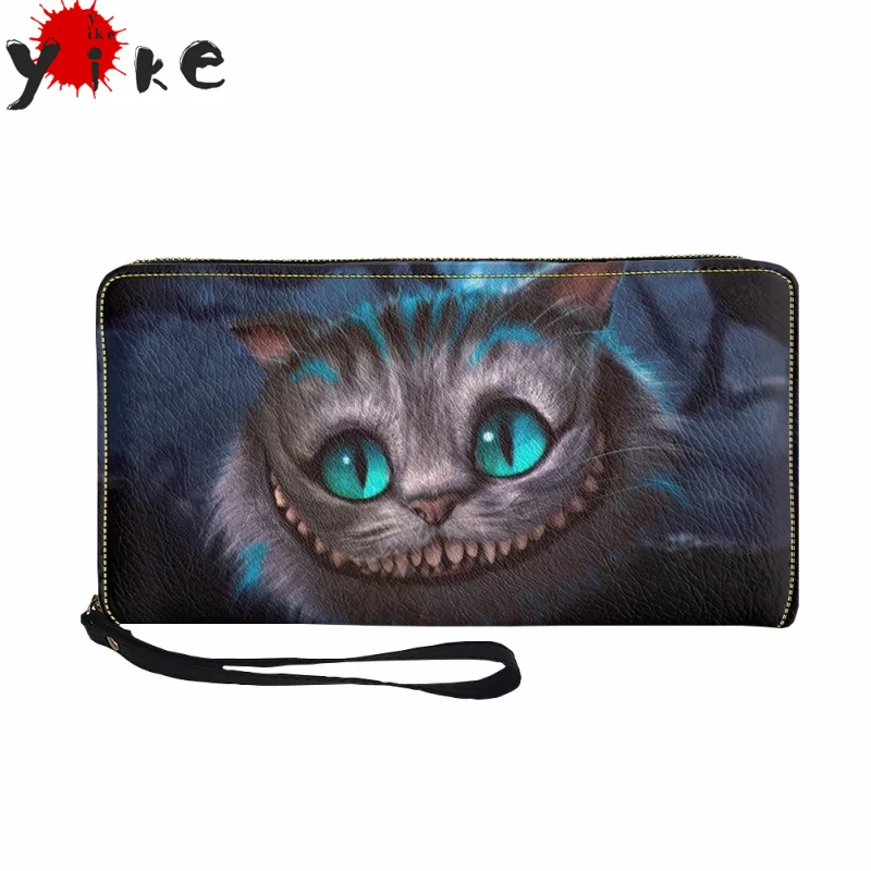 

Yikeluo Wallet Female Lovely Animal Dogs 3D Print Luxury Leather Clutch Multifunction Card Bags Long Zip Around Cash Holder Sac