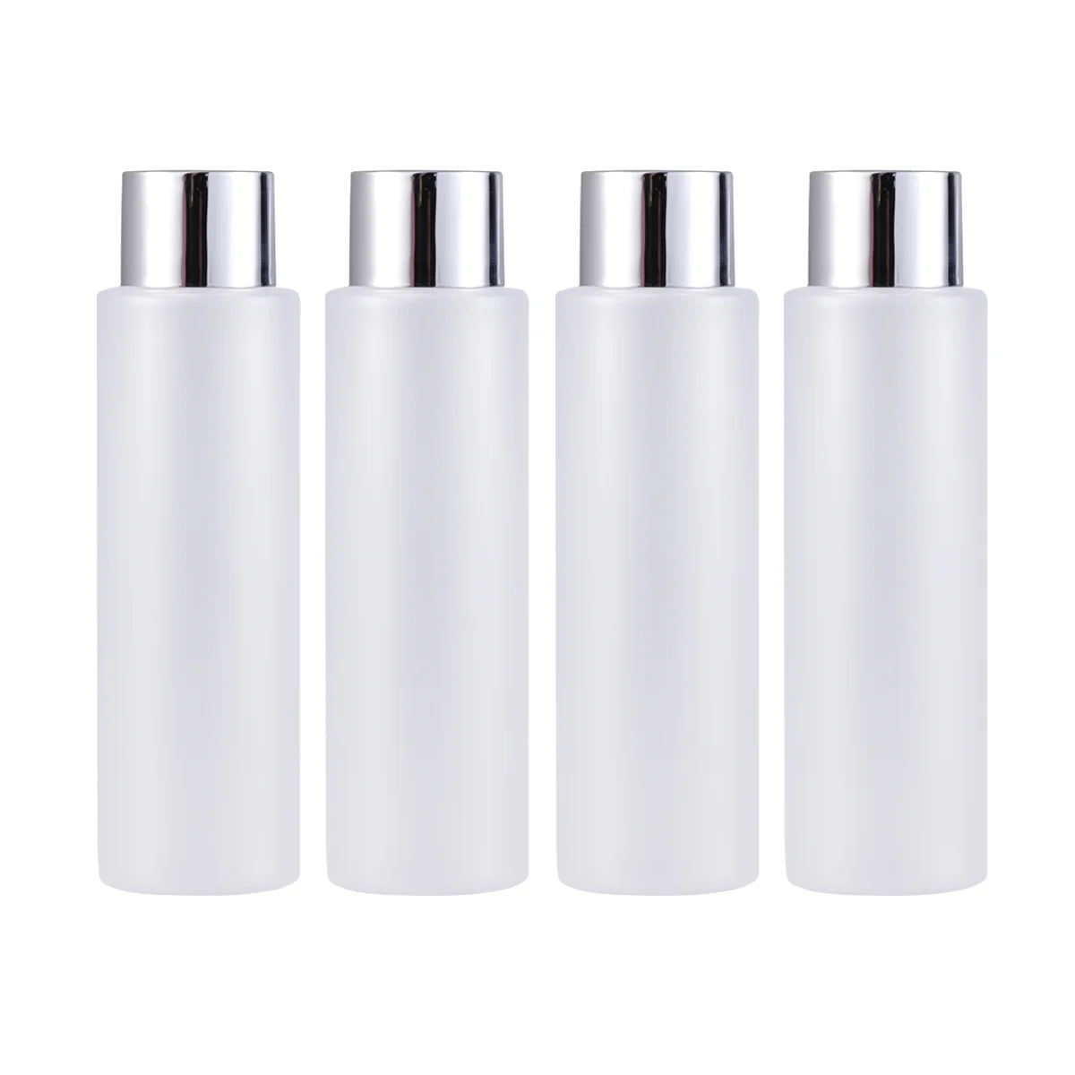 

4 Pcs Toner Bottle Plastic Empty Bottles Container Caps Travel Shampoo