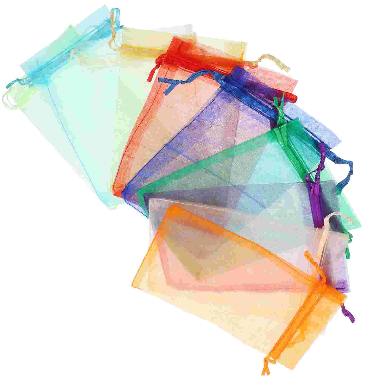 

Mesh Bag Sheer Gift Candy Bags Organza Small Size Drawstring Earring Clear Goody