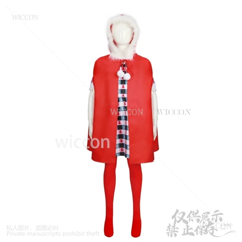 Новый аниме Рождественский косплей Синди Лу костюм красный плащ милое платье