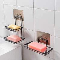 wall mounted soap rack bathroom soap dishes toilet single double layer stainless steel drain soap dish rack bathroom accessories