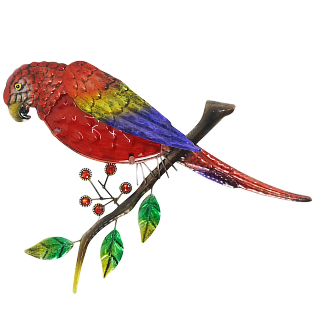 

Garden Parrot Wall Hanging Bird Parrot Wall Sculpture Craft for Bedroom