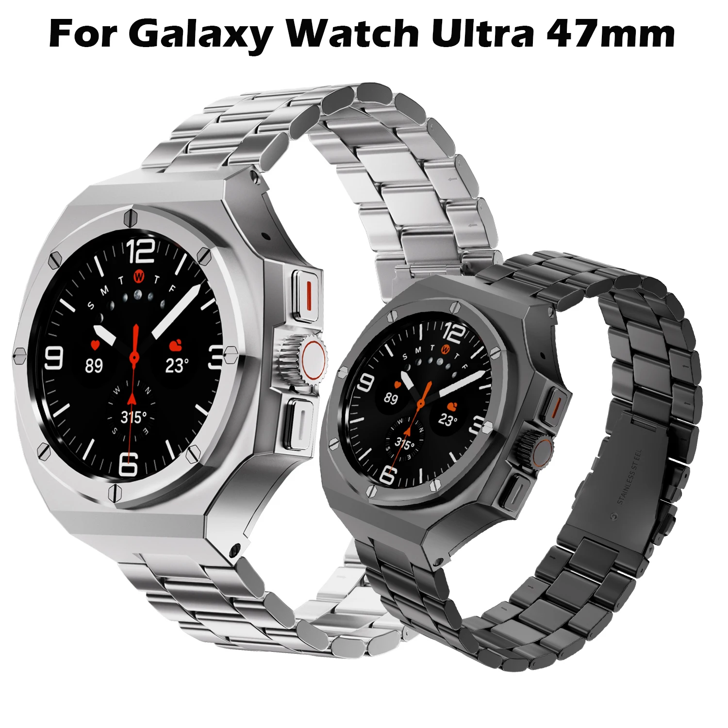 Комплект для часов Samsung Galaxy Watch 7 Ultra 47 мм металлический корпус из нержавеющей