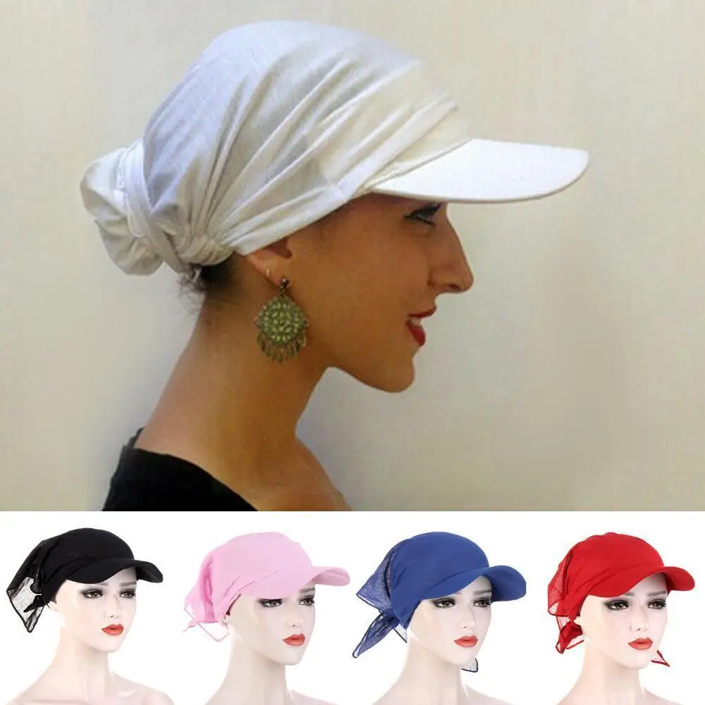 

Woman Fashion Color Square Scarf Brim Hat Hat Baseball Screen Brim Classic Outdoor Headwear Unisex Accessories Z6a3