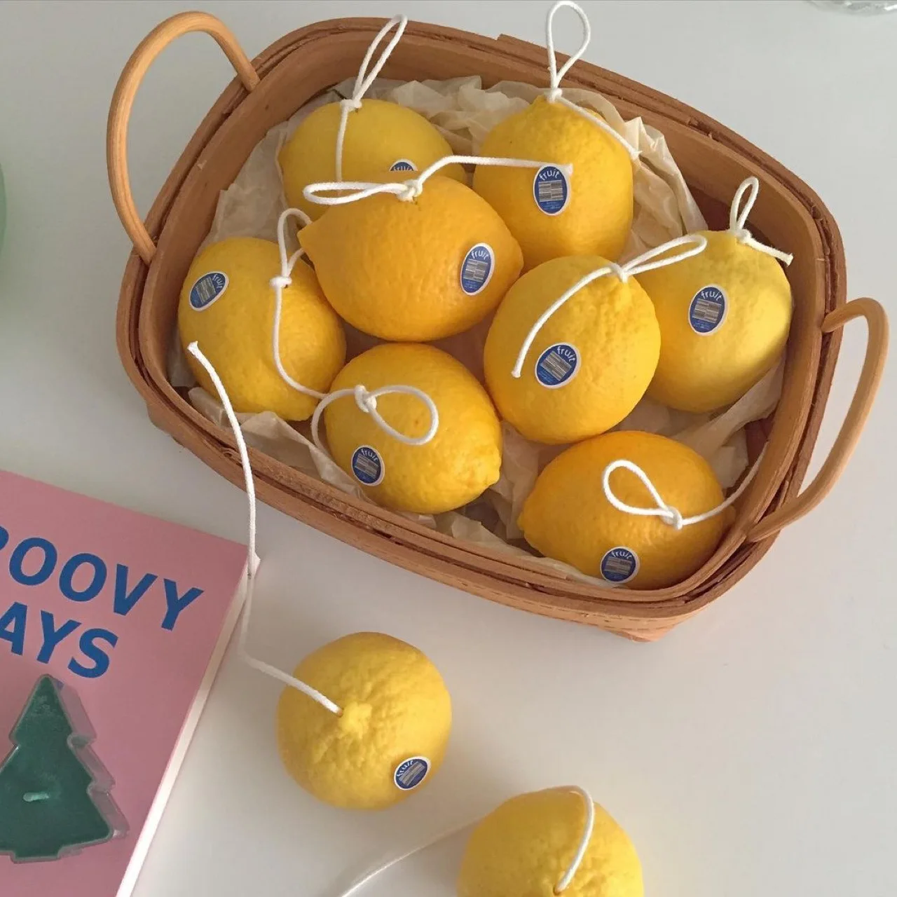 1 шт. Ароматизированная восковая свеча в форме фрукта ароматизированные свечи