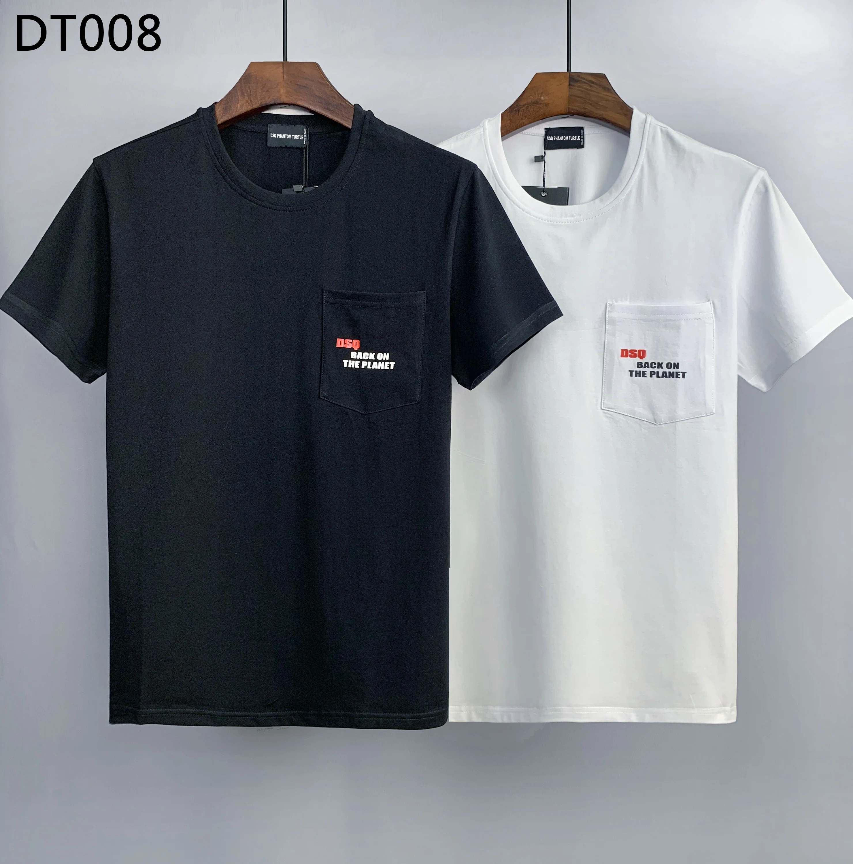 

DSQ PHANTOM TURTLE 2023 Summer New T-shirt Men Fashion Print 100% Cotton Tees Breathable Quality Tops DT008