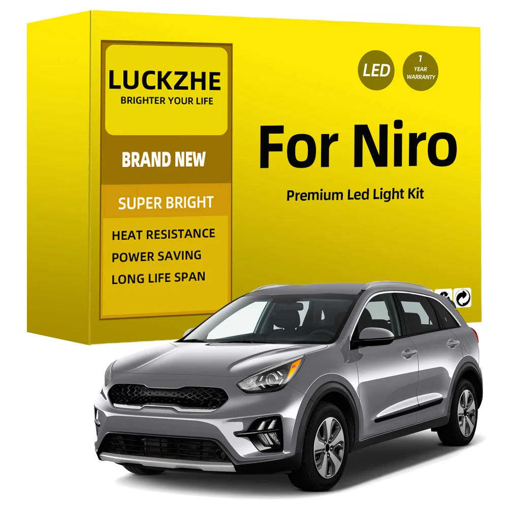 

13Pcs Led Interior Light Kit For KIA Niro EV For Niro 2017 2018 2019 2020 2021 2022 LED Bulbs Reading Dome Map Canbus