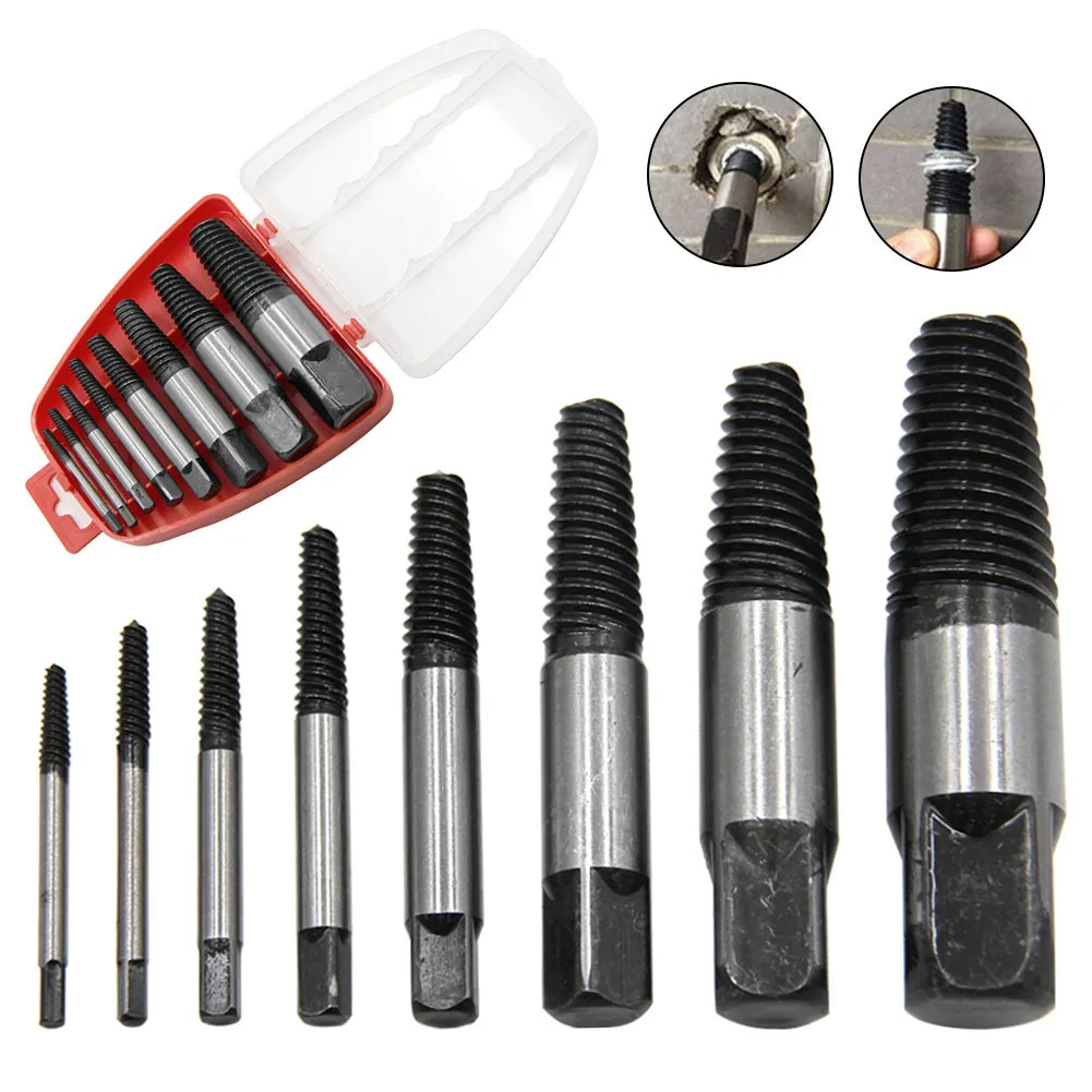 

8/6/5Pcs Screw Extractor Tools Center Drill Bits Guide Set Damaged Bolt Remover Removal Tools Speed Easy Out Woodworking Tools