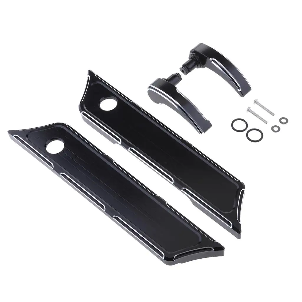 Black Saddlebag Latch  s Set for  Touring 2014 2015 2016 2017 2018