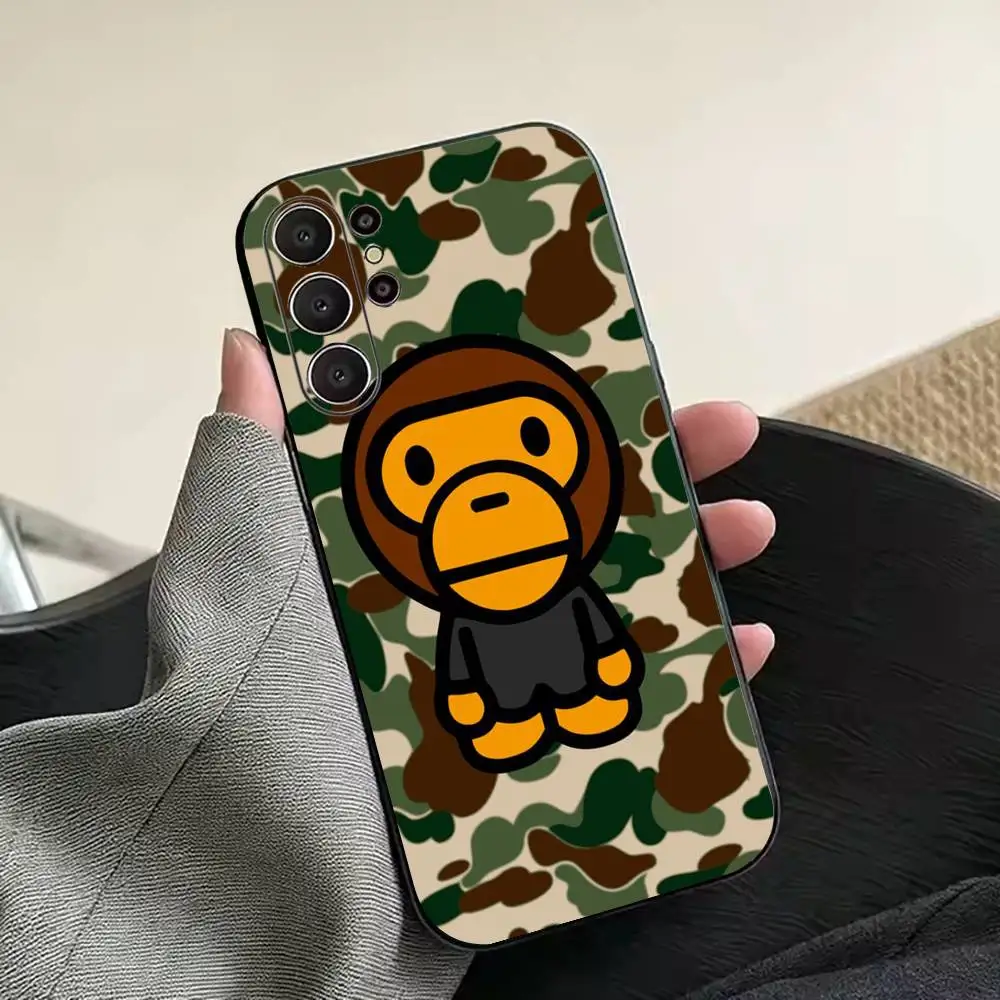 Фото Чехол для телефона Streetwear Monkey Bape, черный, из мягкого силикона, для Samsung Ultra S26, S24, S21, S22, S23, S30, Plus, Lite. №4