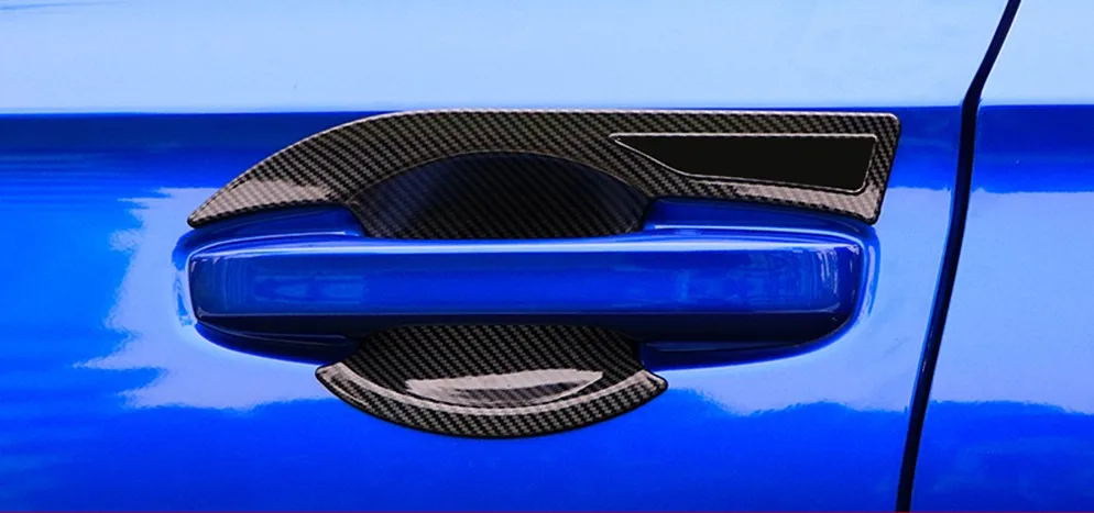 

ABS Carbon Fiber Look Door Handle Bowl Frame Cover Trim For 2022-2023 Honda Civic 4pcs