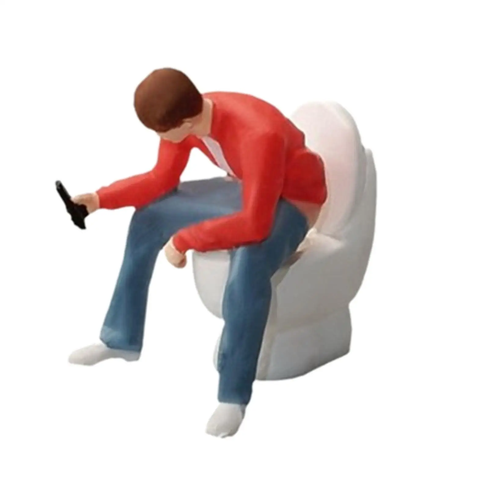 1/64 масштаб мини-туалет игровой телефон набор для ванной комнаты макета проектов