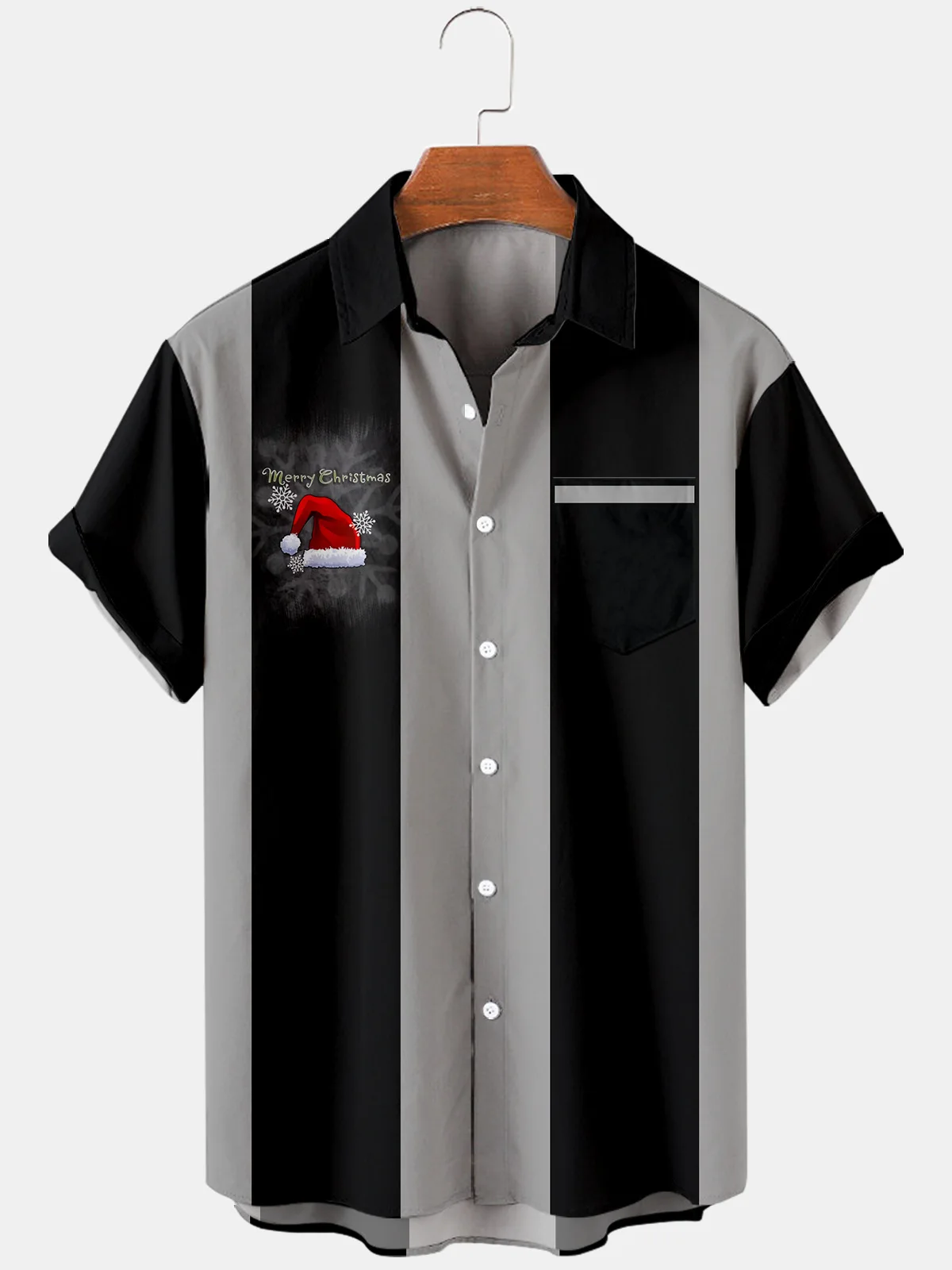 

2021 New 7 Christmas Color Elements 3D Digital Printing Trend Loose Short Sleeve Shirt Men's Top
