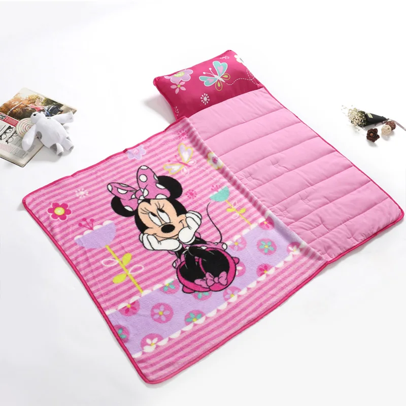 

Disney Cartoon Frozen Elsa Anna Portable Rolled Nap Mat with Blanket and Pillow for Toddler Baby Girls Travel Blanket