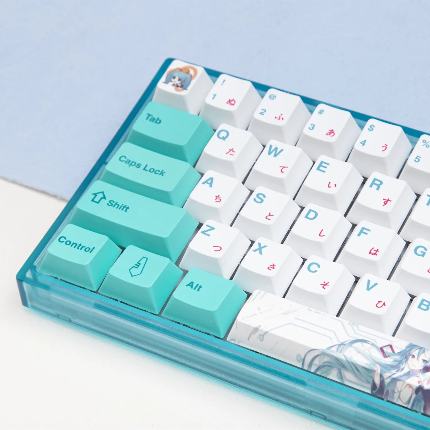 

ZHIY 141 Keys/Set Miku Keycaps PBT Cherry Profile Dye Sublimation Anime Keycaps For MX Switch GK61 GK64 C64 Mechanical Keyboard