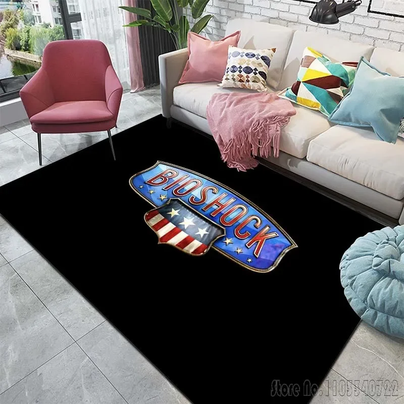 Ковер с узором B-BioShock для спальни напольный коврик декор гостиной