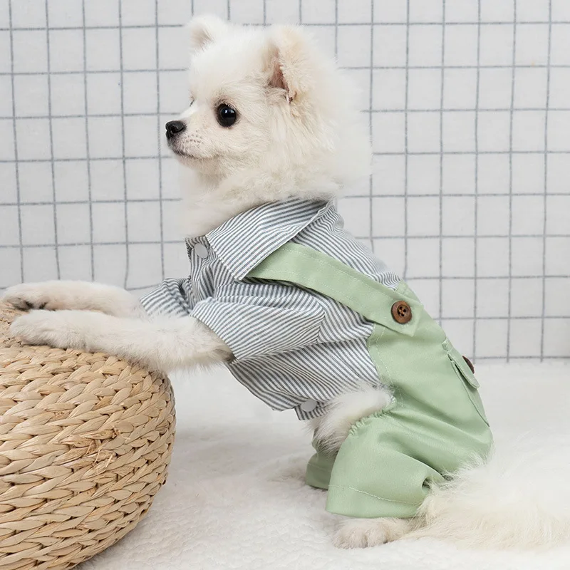 New Pet Dog summer thin Overalls Spring Summer Puppy Vest Cowboy Dog Clothes Puppy Teddy Denim Costume Jacket