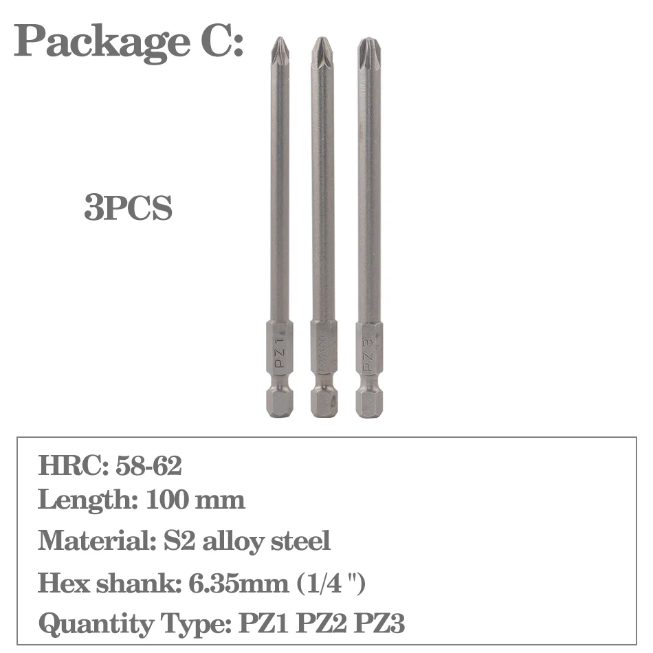 

TMYLOKU Магнитная отвертка биты S2 PZ набор