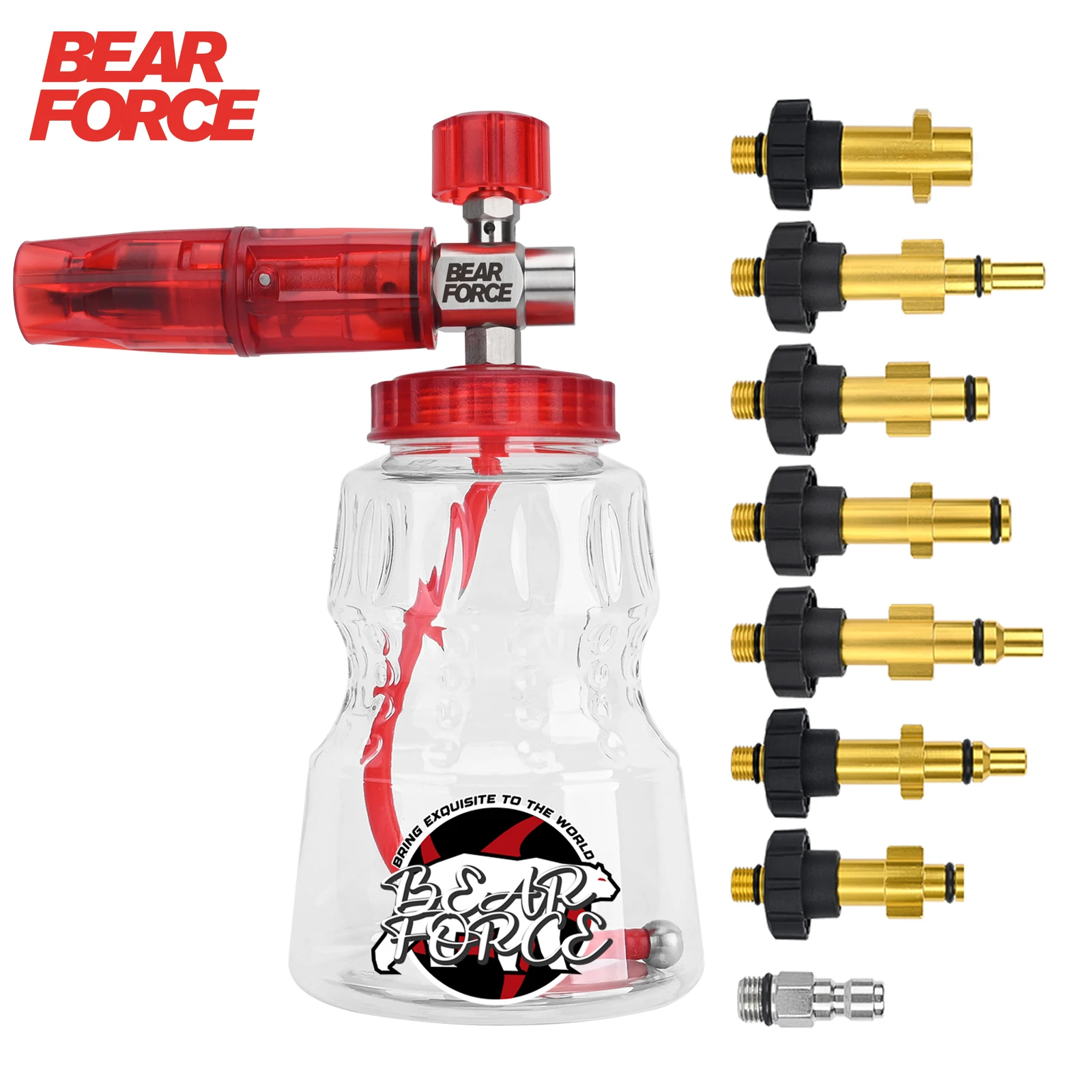 Пенная насадка для автомойки пенораспылитель из нержавеющей стали Karcher Bosche Bort Huter