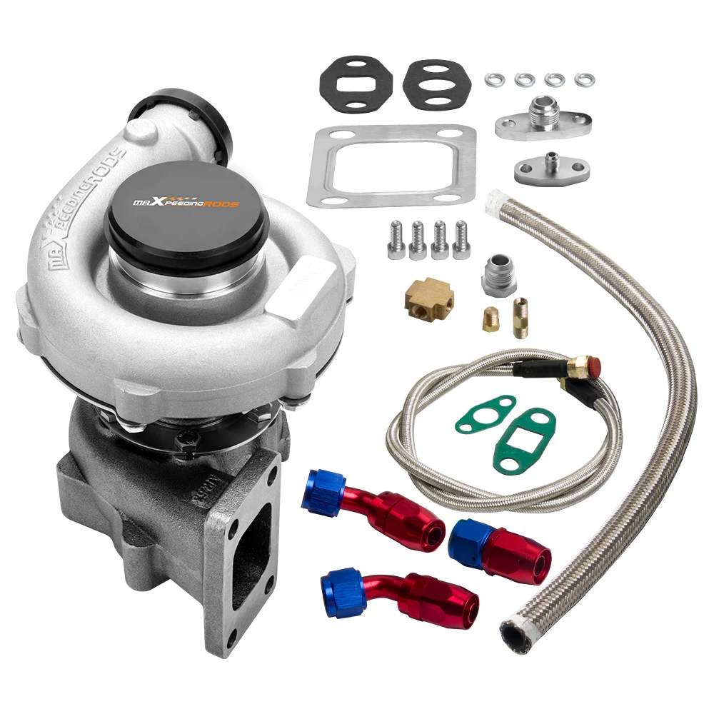 T04E T3/T4 A/R.63 400+HP Заготовка Турбокомпрессора STAGE III + Комплект линий подачи с