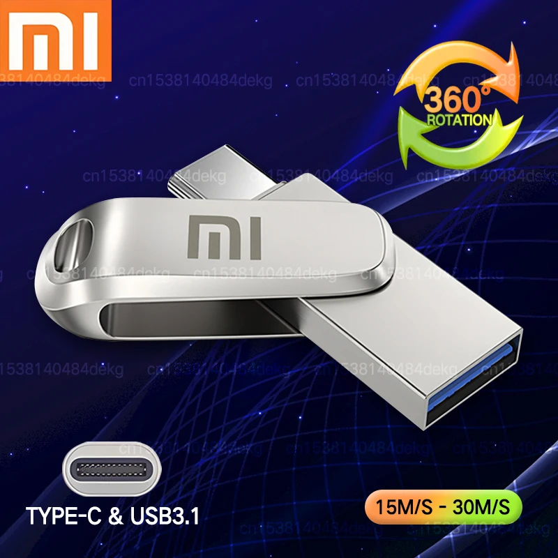 

Xiaomi U Disk 2TB 1TB USB 2.0 Type-C Interface Mobile Phone Computer Mutual Transmission Portable USB Memory USB Flash Drive