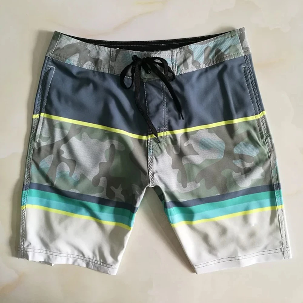 Size 28 to 38 Men Quick Dry BoardShorts Beach Shorts Swimming Pants Stretch Fitness Sports Shorts Waterproof Surf Shorts images - 6