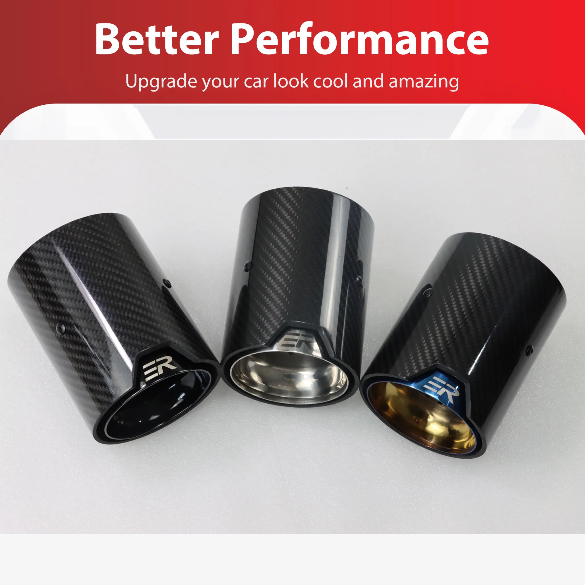 Наконечник Выхлопной Трубы из углеродного волокна для украшения автомобиля