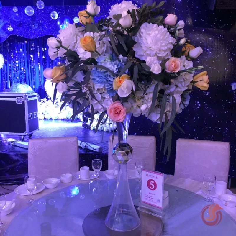 

Прозрачная акриловая подставка для свадебной вечеринки, ваза для свадебного фона, сцены