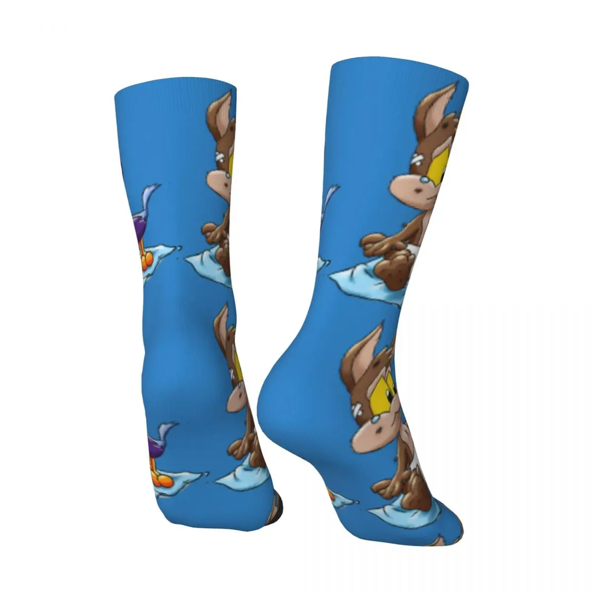 Hip Hop Vintage Doctor Helps Me Crazy Men's Compression Socks Unisex Roadrunner Animation Amusing Fight Street Style Crew Sock