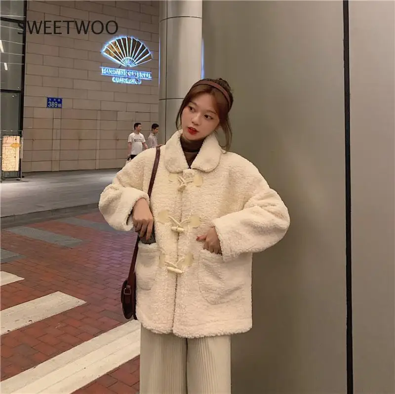 Casual Winter Coat Jacket Woman Faux Fur 2020 New Autumn Thicken Warm Teddy Lamb Faux Fur Coat Women Fashion Slim Dropshipping