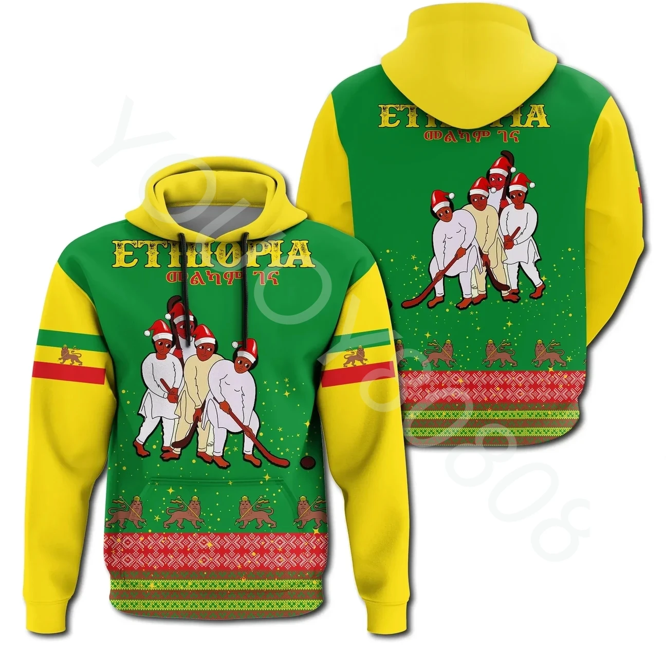 

Новая одежда для мужчин в африканском регионе, свитшот с принтом, повседневная спортивная толстовка в эфиопском стиле на Рождество, худи Genna, худи на молнии в снежном стиле