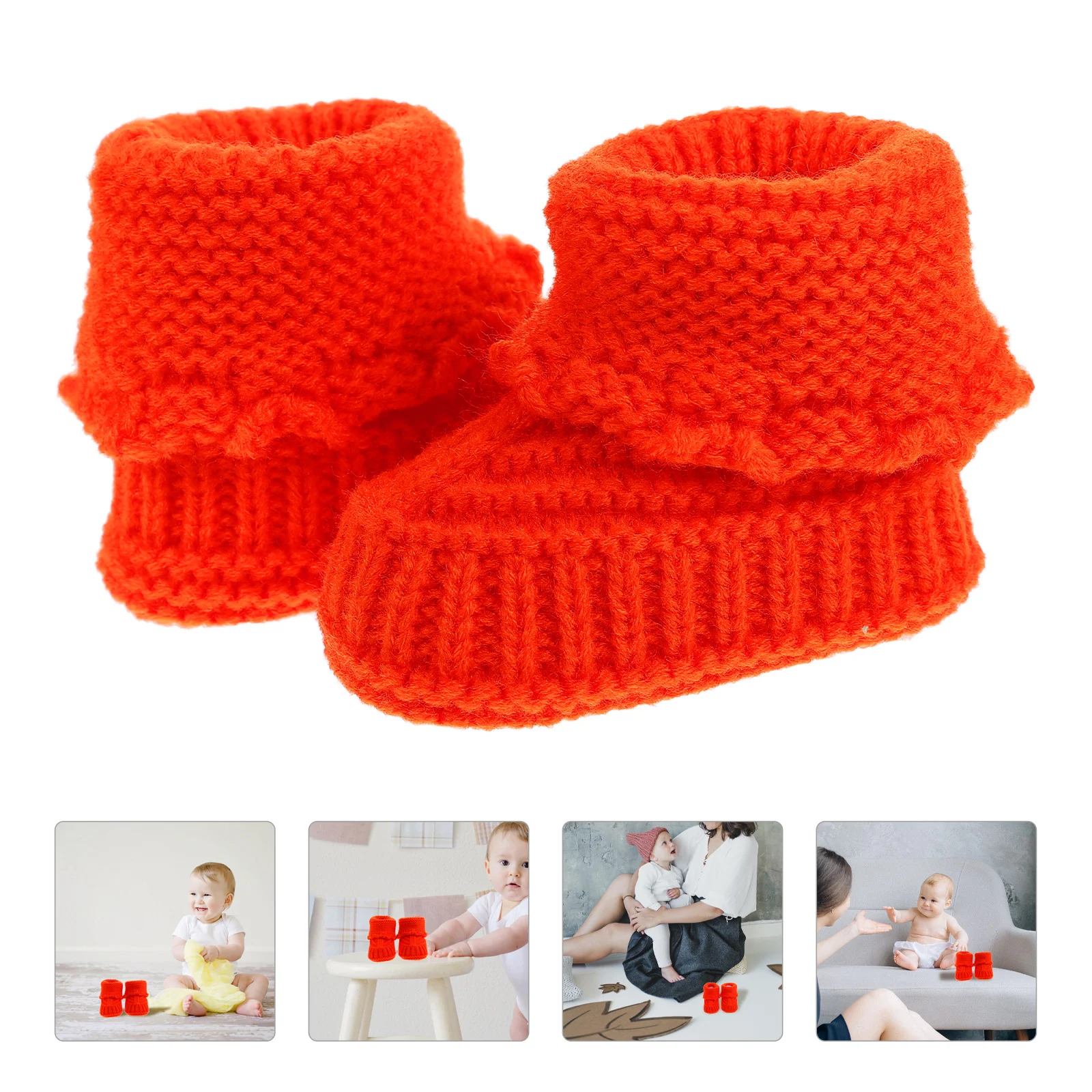 

Infant Booties Baby Supplies Shoes Knitted Winter Yarn Crochet Handmade Knitting Newborn