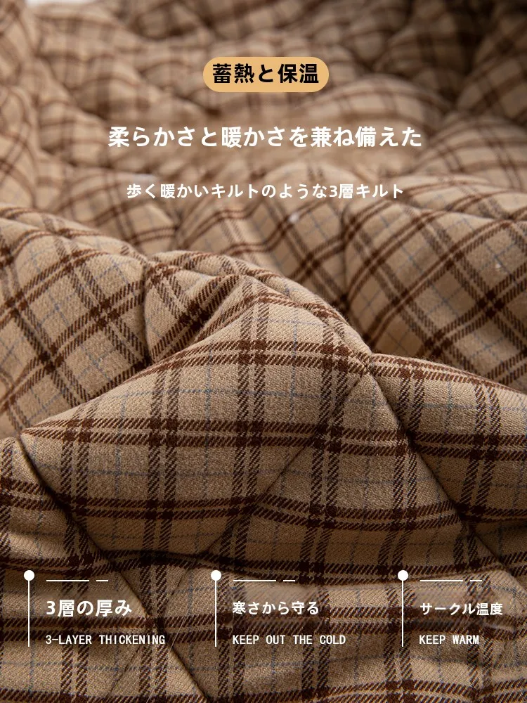 Новинка 2024 женские зимние пижамы трехслойная утолщенная тканая куртка на