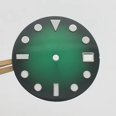 

New 28.5mm Watch Accessories Modified green Luminous Dial for NH35A Movement Installation Mechanical Accessorie Calendar