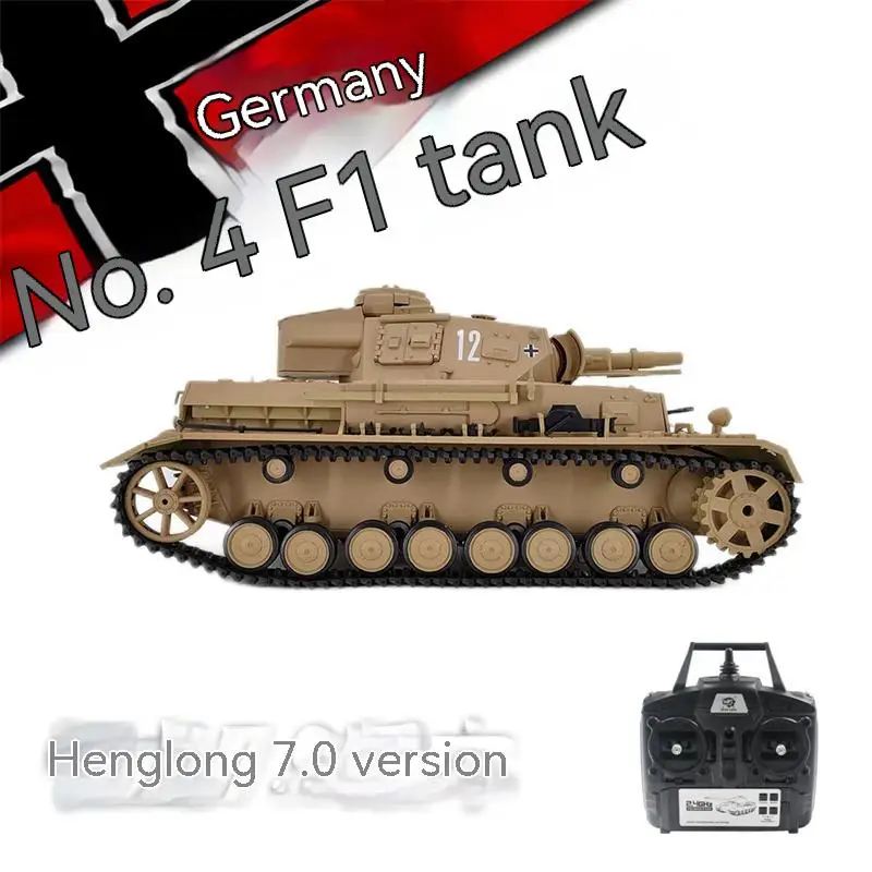 

2.4g Heng Long Rc Tank German Panzer Iv F Outdoor Toys 1/16 7.0 Plastic Ready To Run Toucan 3858 360° Turret Th17380-smt8 Gifts