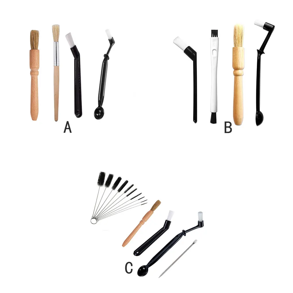 

Набор кистей для кофемашины для ресторана, щетки для удаления пыли с пластиковой ручкой, инструменты для очистки 4 шт., тип 2