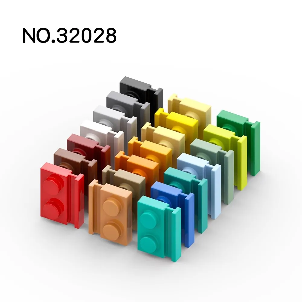 100 шт. 32028 модификация 1x2 con binario porta fai da te scanalatura speciale blocchi educativi mattoni giocattoli per bambini