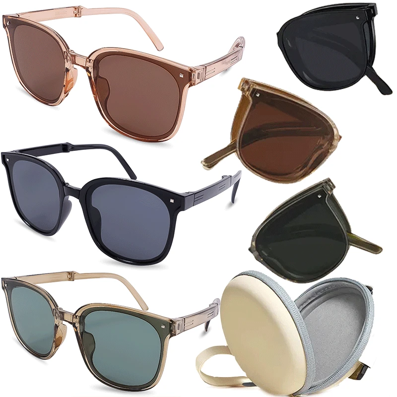 Солнцезащитные очки складные UV400 для мужчин и женщин модные переносные солнечные