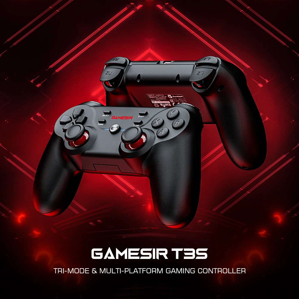 

GameSir T3s Gamepad Bluetooth 2.4G Wireless Controller for Android Phone/Windows PC/VR/TV Box/for Playstation 3 Joystick for PC