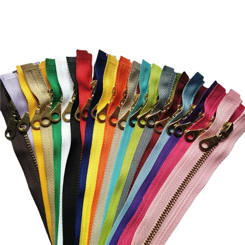 

5 Pcs Brass Metal Open End 5# 30Cm (12 Inches) Sewing Zipper 20 Colors