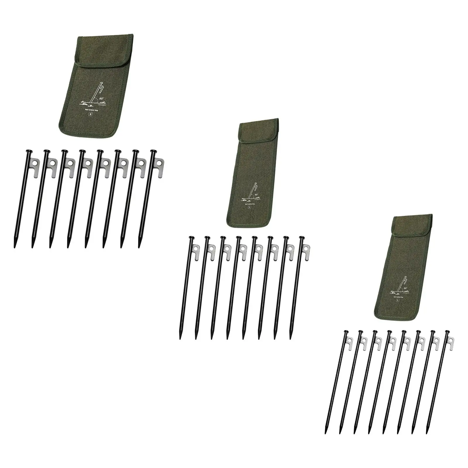 8 шт. колья для палатки с шипами кемпинга якоря прочная сталь сумкой хранения