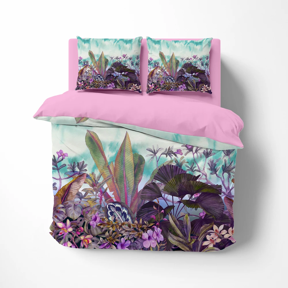 

luxury Bedding set euro twin queen king single bed linen Quilt/Duvet cover set Linens 2bedrooms Bed set for home textile purple