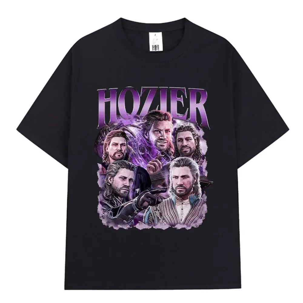 Футболка Hozier мужская с забавным мемом хлопок Повседневная тенниска оверсайз